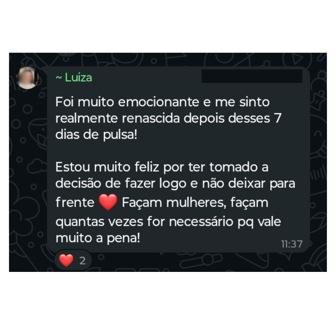 Depoimento da Luiza sobre o Método PULSA